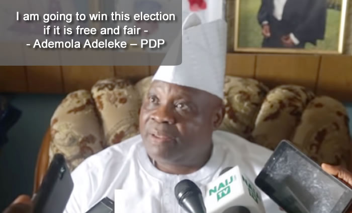 I am going to win this election if it is free and fair - Ademola Adeleke - PDP