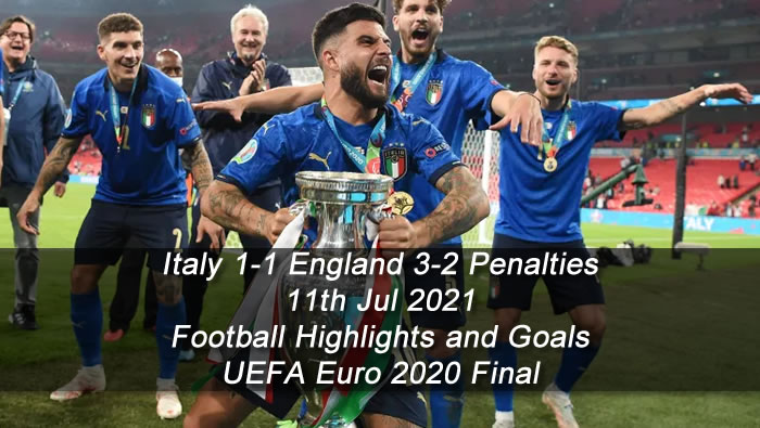 Italy 1-1 England 3-2 Penalties - 11th Jul 2021 - Football Highlights and Goals - UEFA Euro 2020 Final