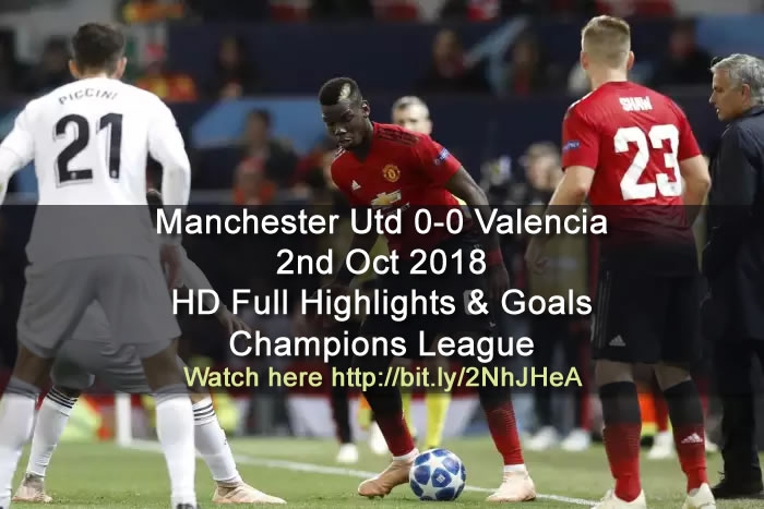 Manchester Utd 0-0 Valencia | 2nd Oct 2018 | HD Full Highlights & Goals - Champions League