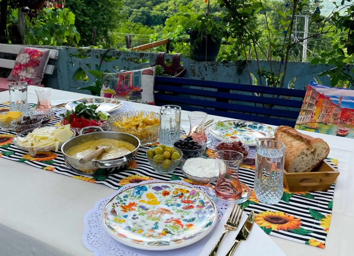 A clean, fresh breakfast setup