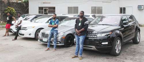 Baby Boys EFCC ends luxurious life of Lekki Yahoo Boys nabbed with expensive Benz & juju.